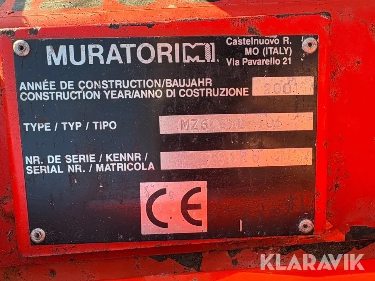Billede 5 - Stennedlægningsfræser med såmaskine Muratori MZ60SXL 105