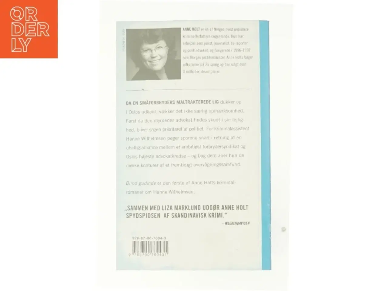 Billede 2 - Blind gudinde af Anne Holt (Bog)