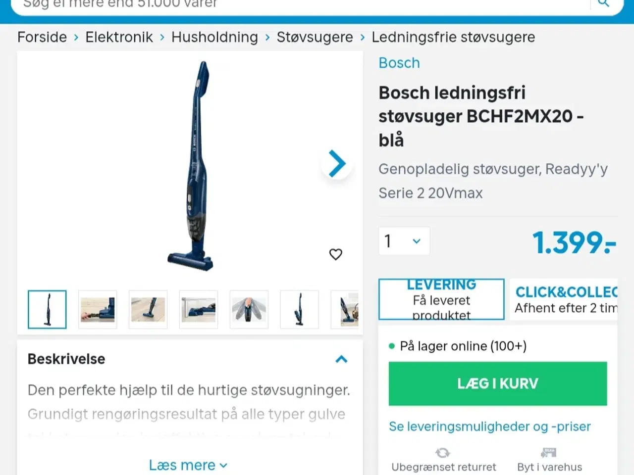 Billede 2 - Trådløs Bosch støvsuger