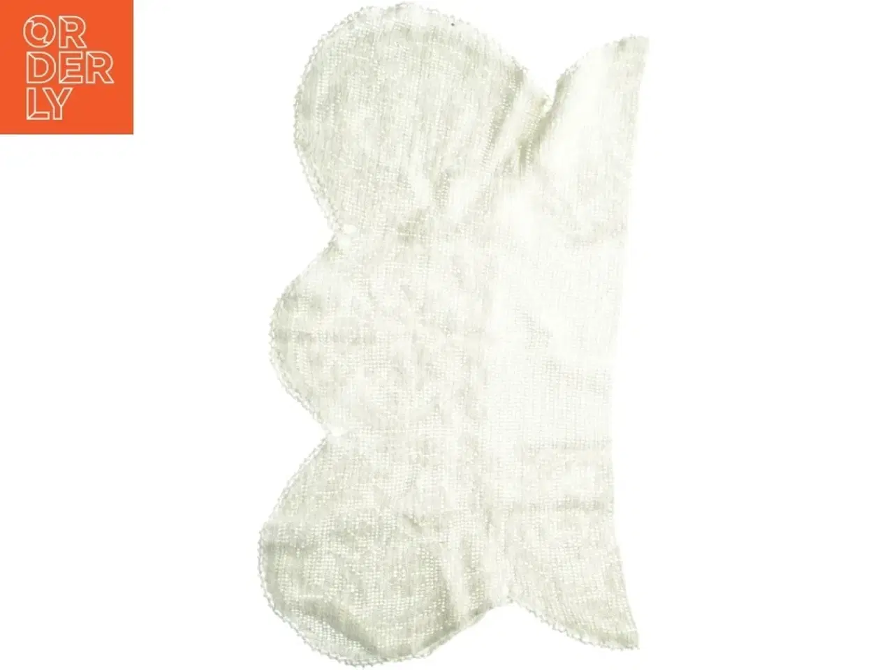 Billede 1 - Håndstrikket tæppe (str. 90 x 86 cm)