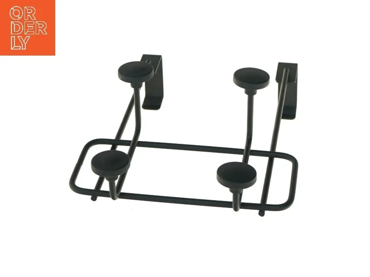 Billede 3 - Sort dørkrog med knager (str. 29x18 cm)