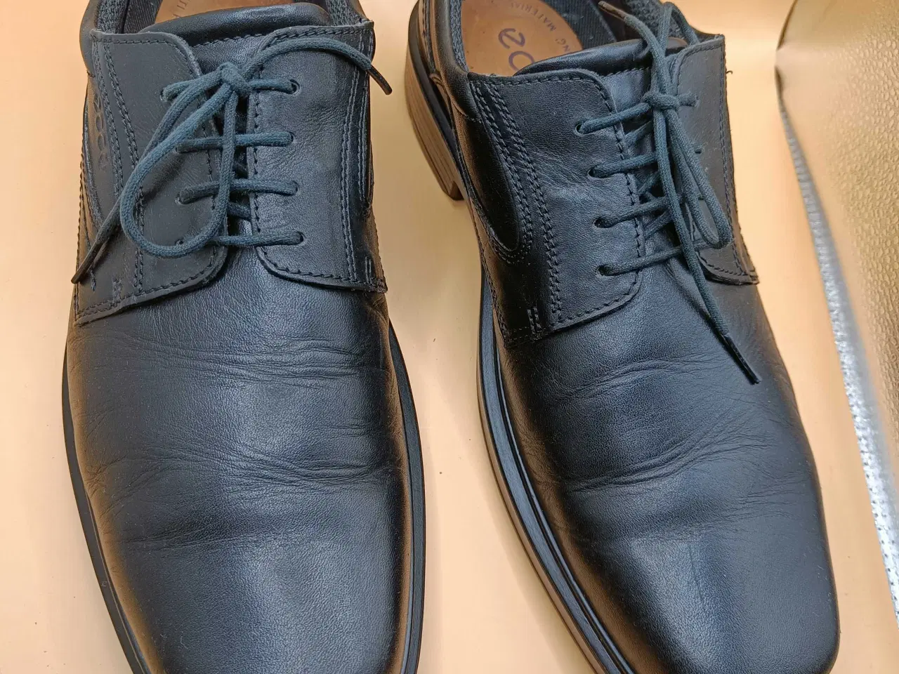 Billede 2 - Ecco sort læder sko 47str