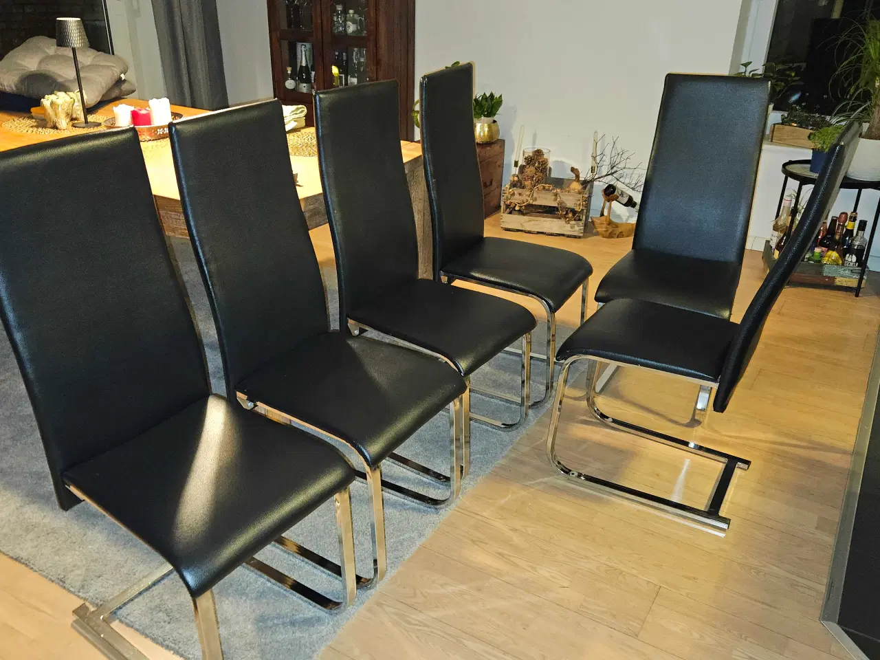 Billede 1 - Spisebordstole Swing sort sølv