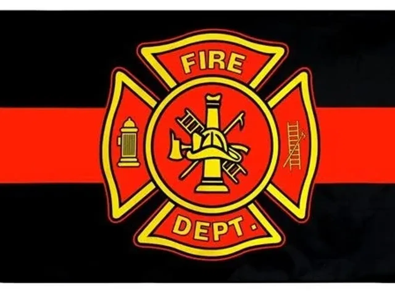 Billede 1 - Fire department flag USA