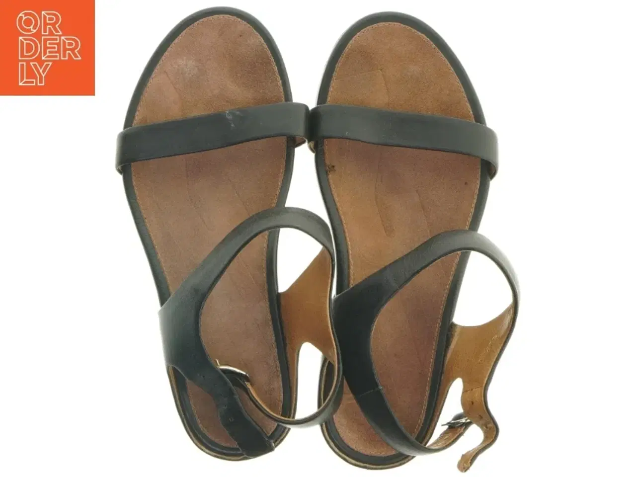 Billede 5 - Brugte sorte dame sandaler (str. 39 )