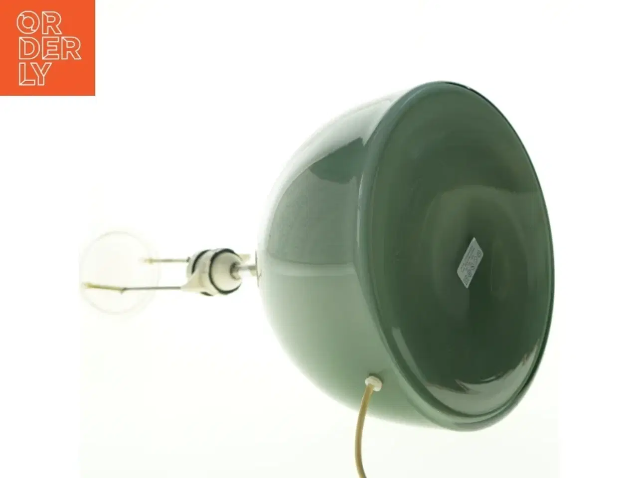 Billede 3 - Bordlampe i gråt glas fra Holmegaard (str. Ø. 27 cm. h. 50 cm. hej)