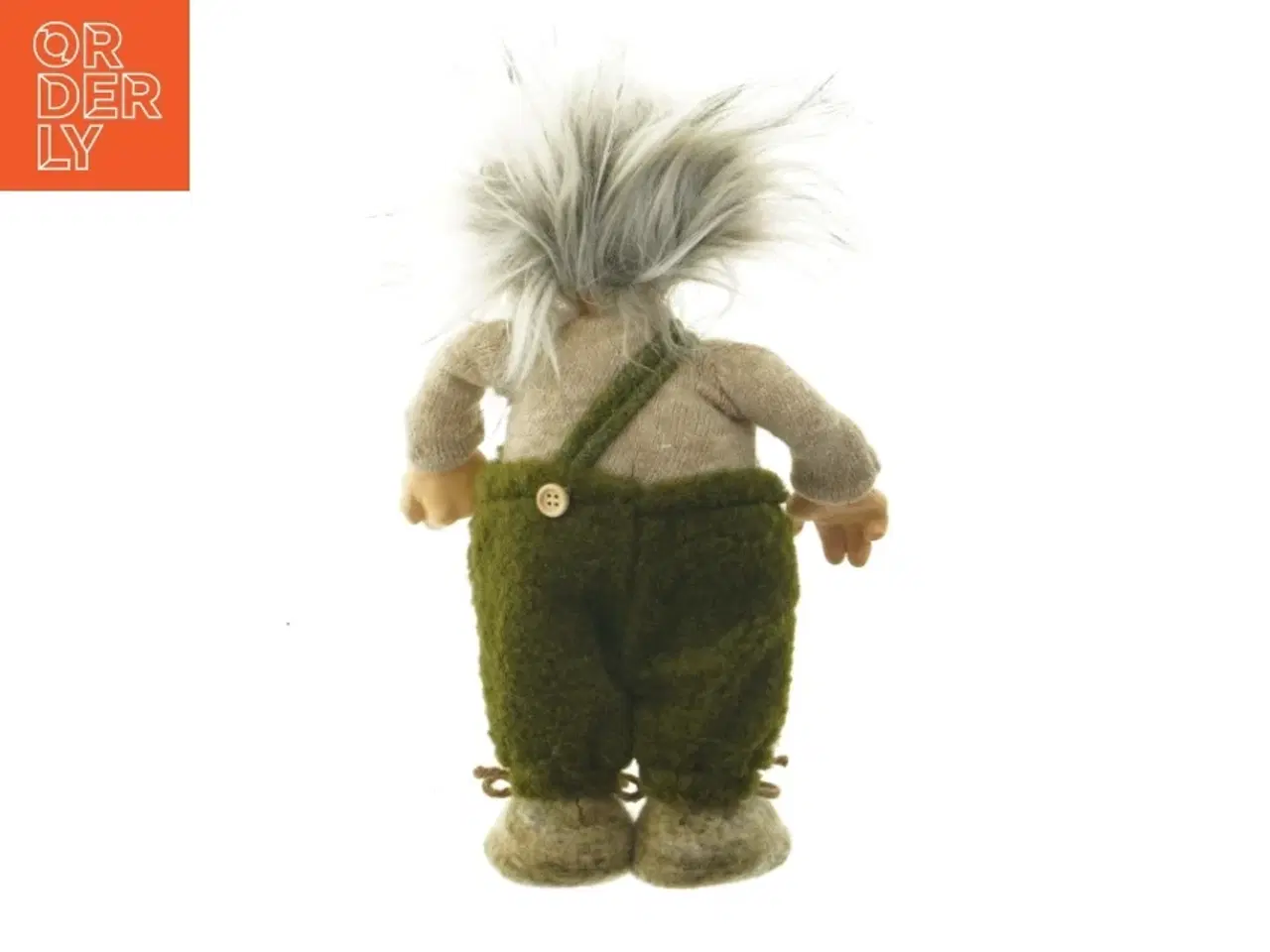 Billede 2 - Strikket dukke med grønne bukser (str. 29 cm)