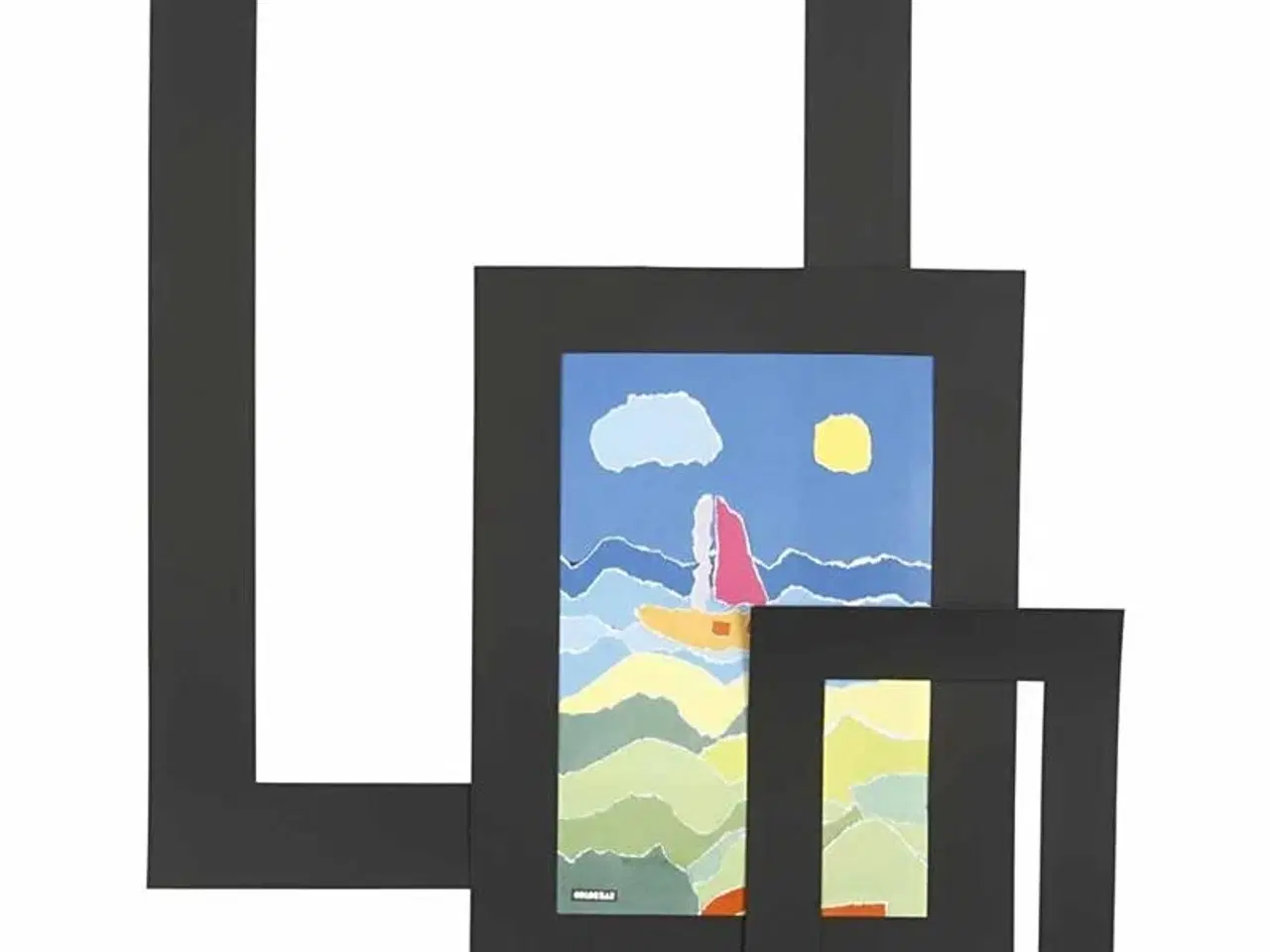 Billede 1 - Sort Passepartoutrammer 0,4 mm - 75 stk. pr. pakke