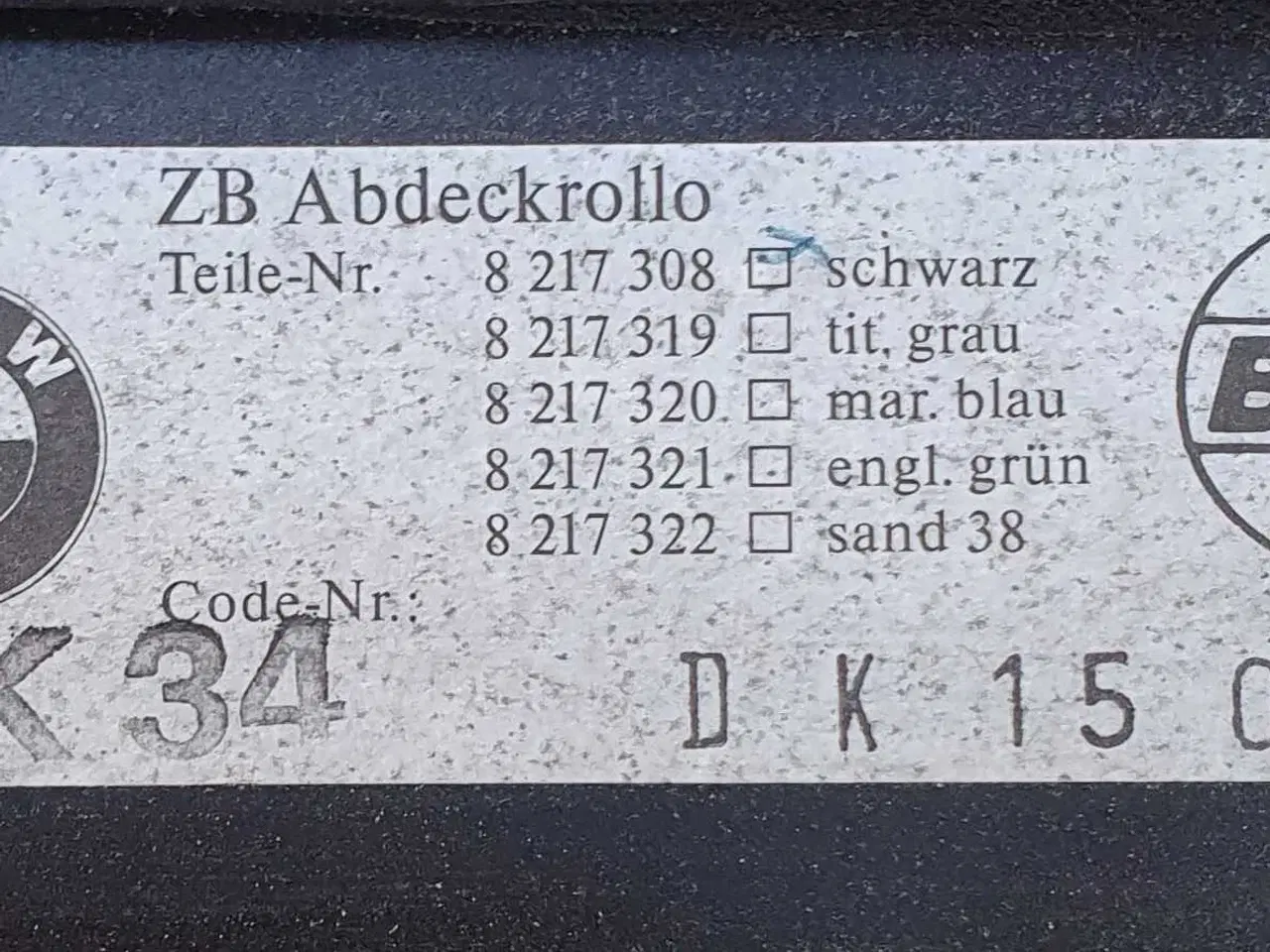 Billede 2 - BMW bagagerumsdækken / rullegardin