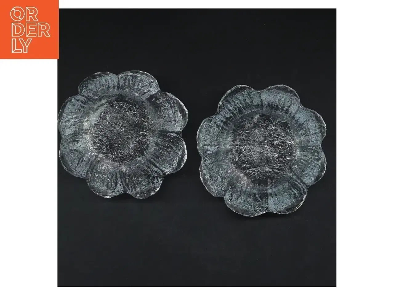 Billede 3 - Glasskåle, blomstermønster (str. 13,5 cm)