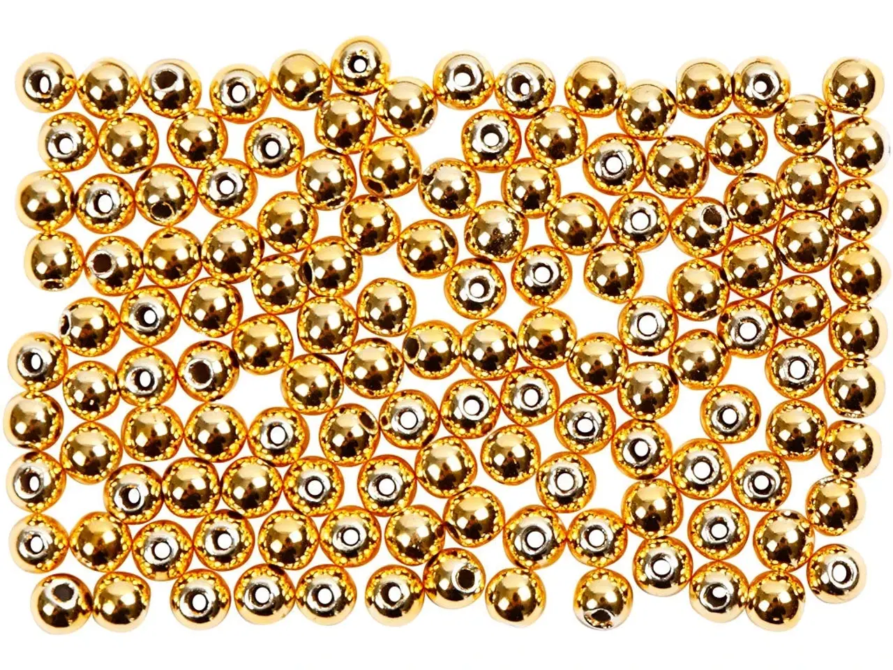 Billede 1 - Voksperler, diam. 2,7 mm, hulstr. 0,7 mm, guld, 150stk./ 1 pk.