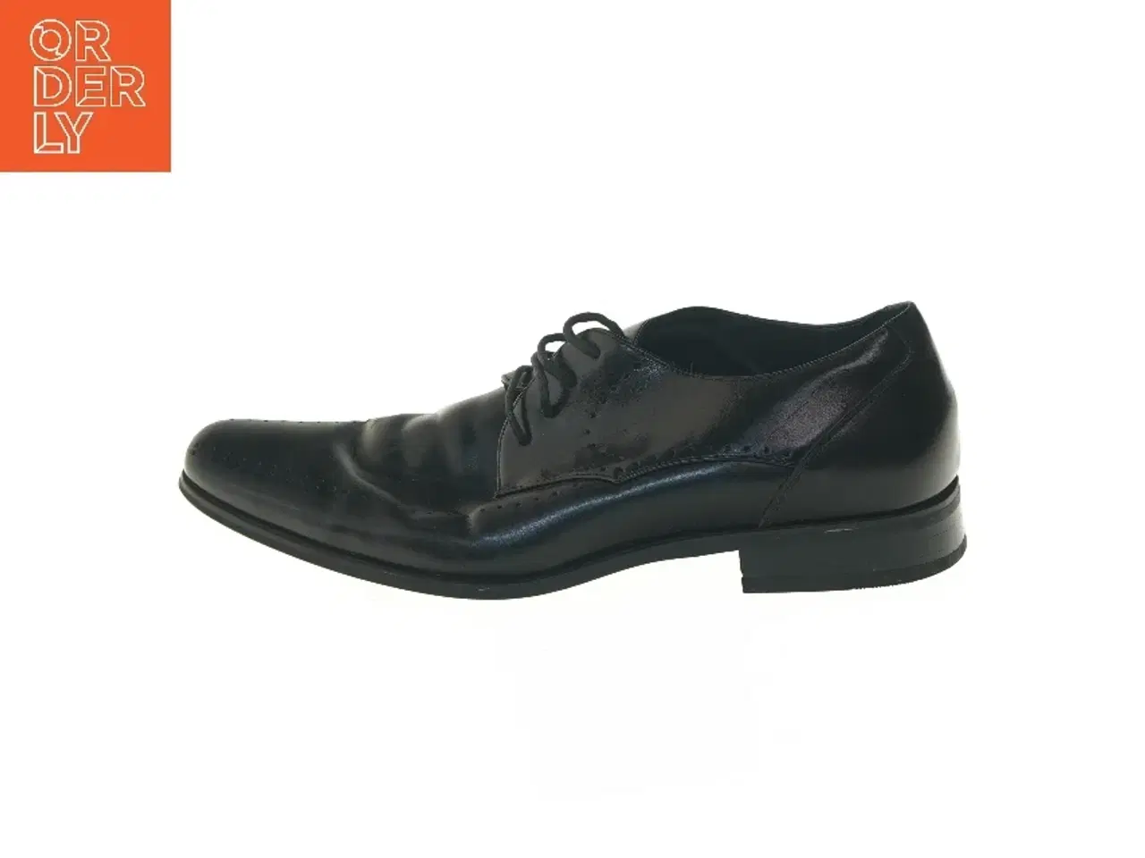 Billede 1 - Sorte lædersko fra Stacy Adams (str. fod 32 cm)