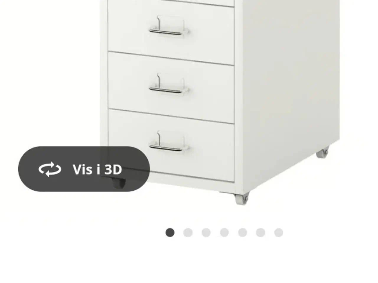 Billede 4 - Helmer Hvid Metal skuffeelement med hjul