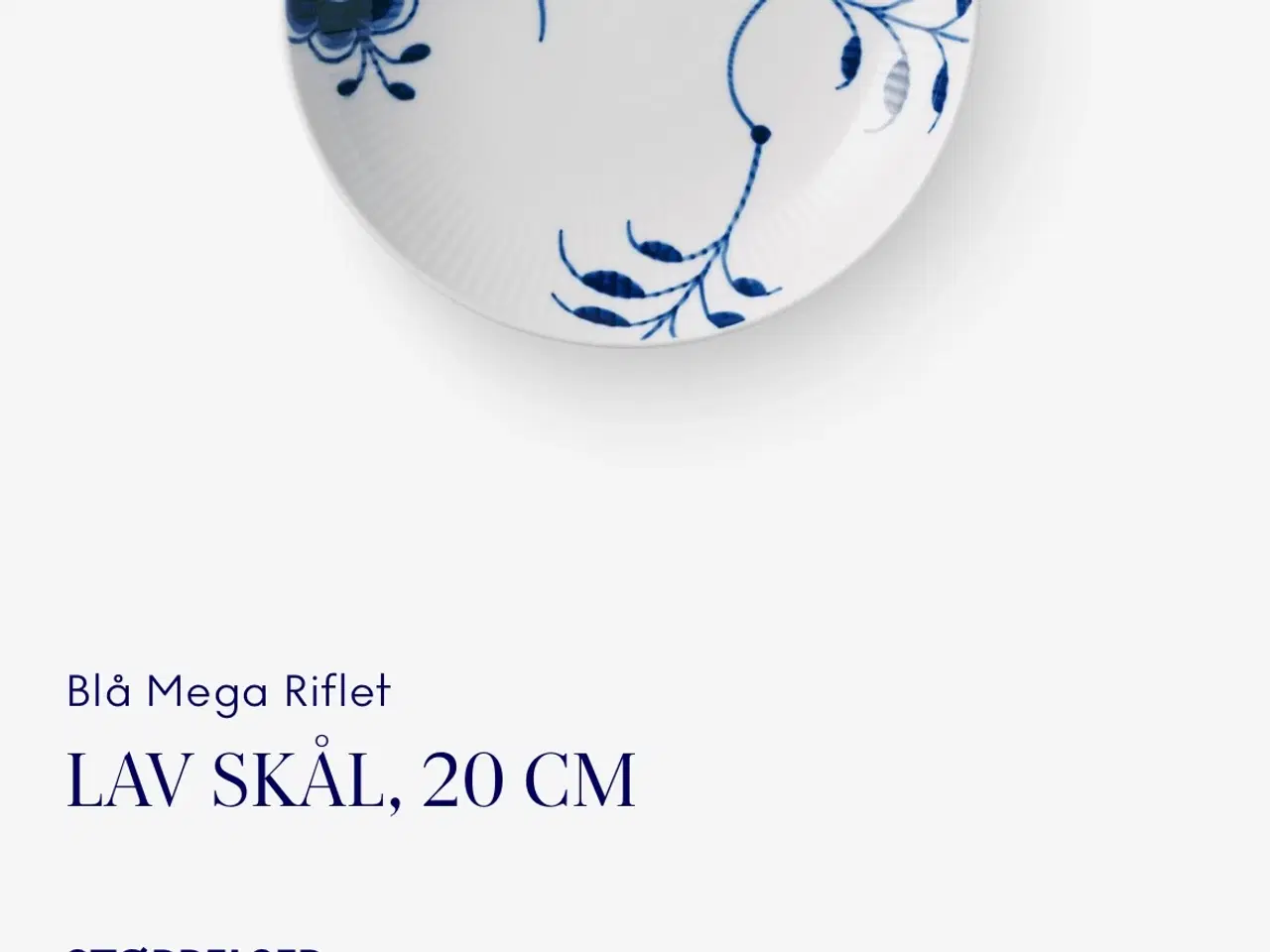 Billede 3 - Royal Copenhagen - Blå Mega Riflet