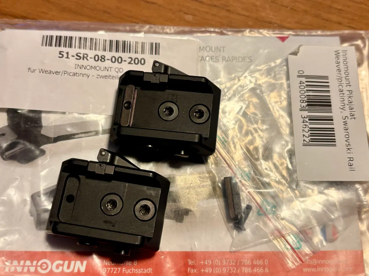 Billede 3 - Weaver picatinny montage til Swarovski rail SR