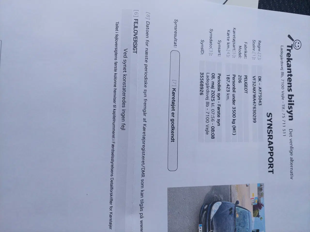 Billede 3 - Peugeot 206 nysynet 