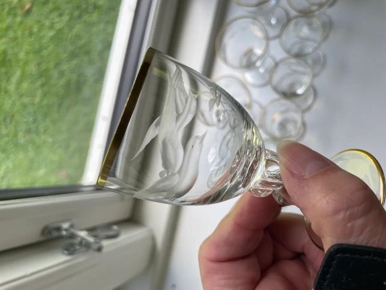 Billede 2 - Mågeglas med guldkant, port- og snapseglas