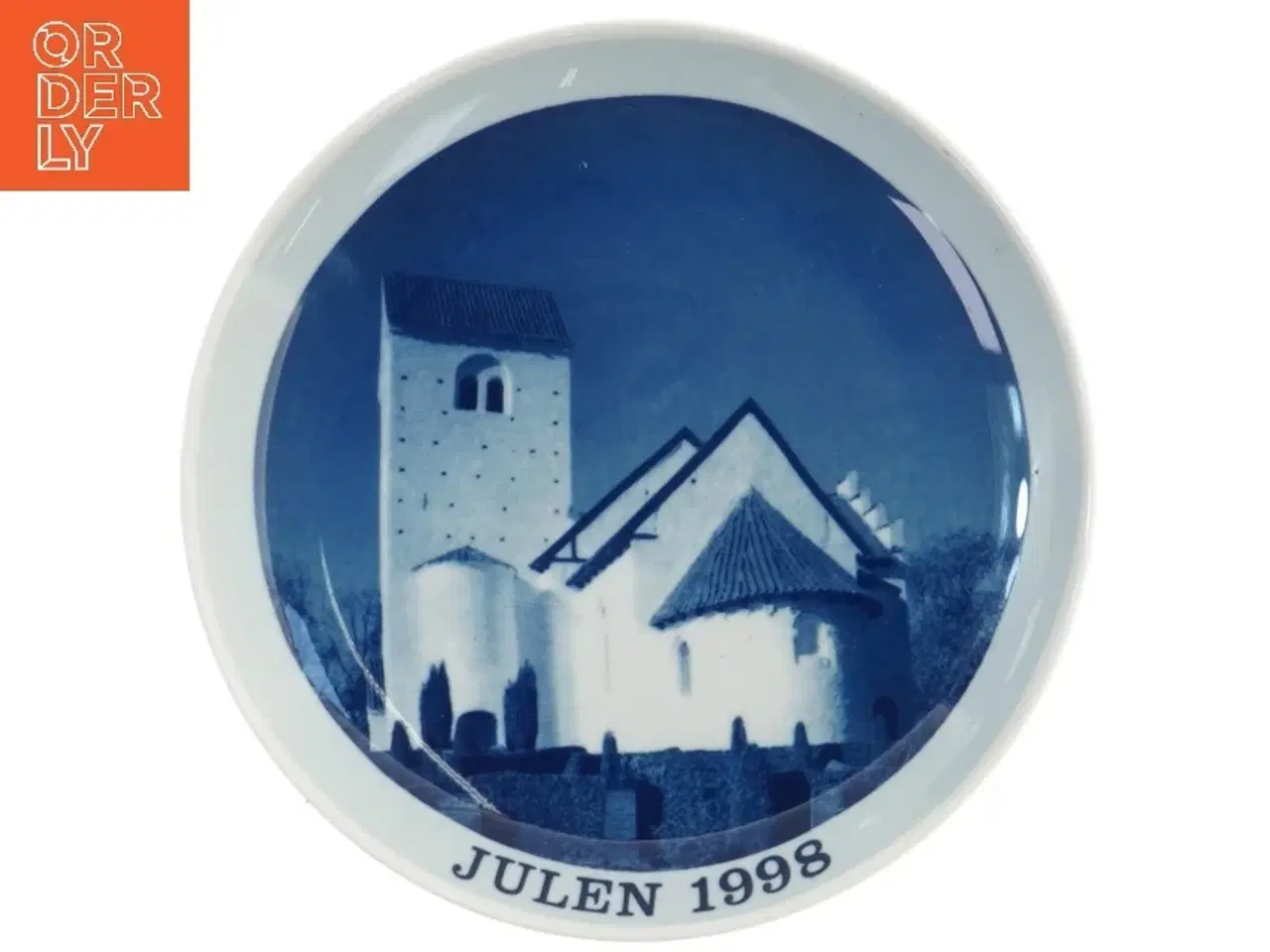 Billede 1 - Juleplatte 1998 Veng Kirke fra Scan Lekven Design (str. Ø 19,5 cm)