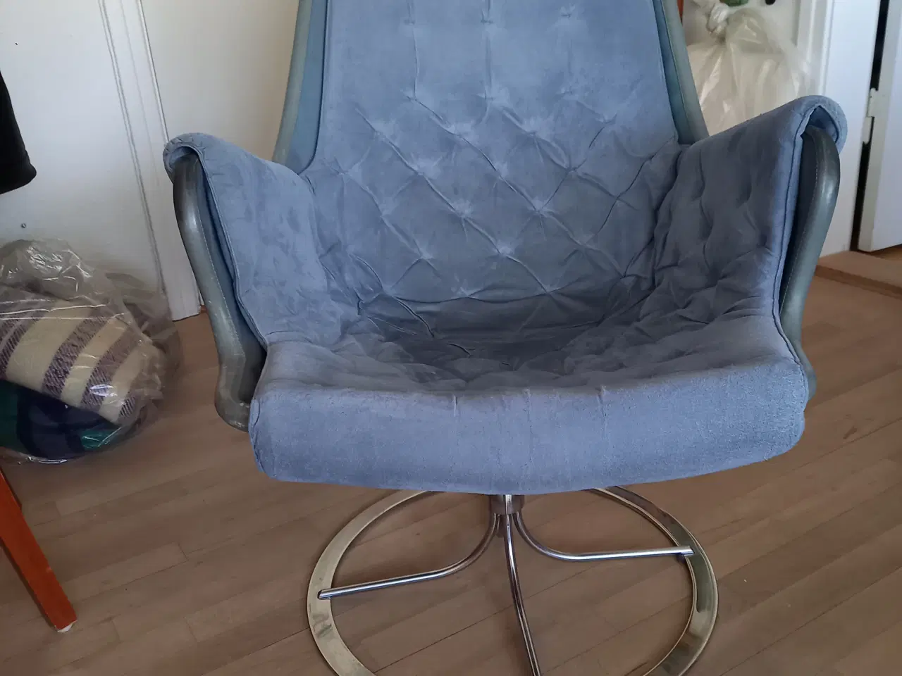 Billede 5 - DUX Bruno Mathsson Jetson lænestol blå ALCANTAR 2 