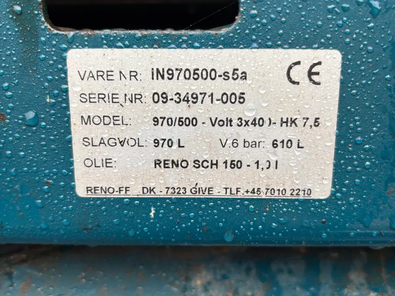 Billede 8 - Stor kompressor 500 liter 7.5 hk FF 