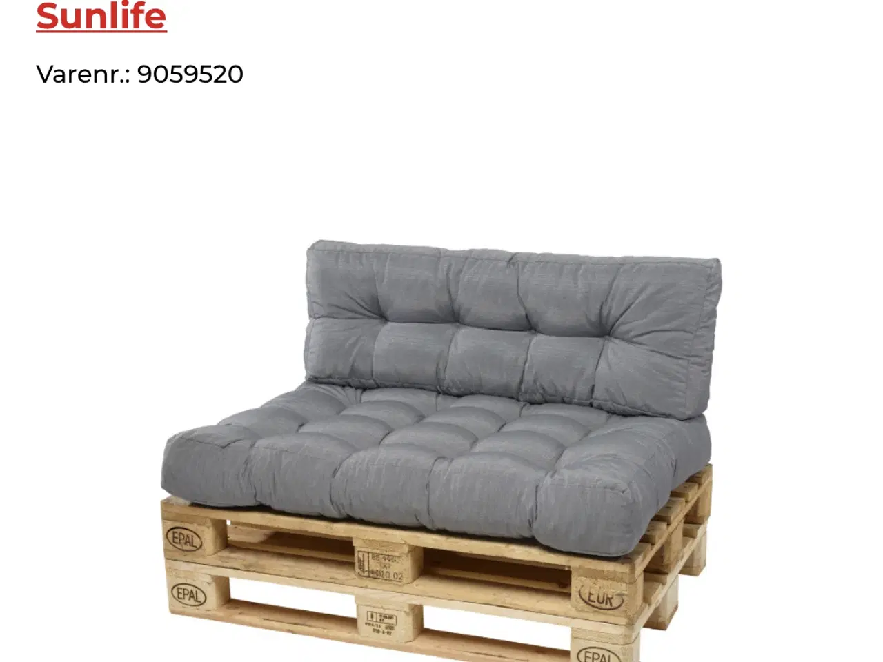 Billede 2 - Hynder til pallesofa. Gratis pallerne medfølger