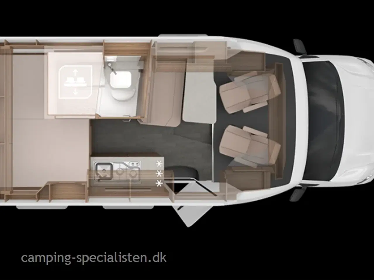 Billede 4 - 2023 - Knaus Tourer Van 500 MQ   Knaus Tourer Van 500 MQ Vansation på VW T6 med 4 sovepladser  - Kan ses nu hos Camping-Specialisten.dk