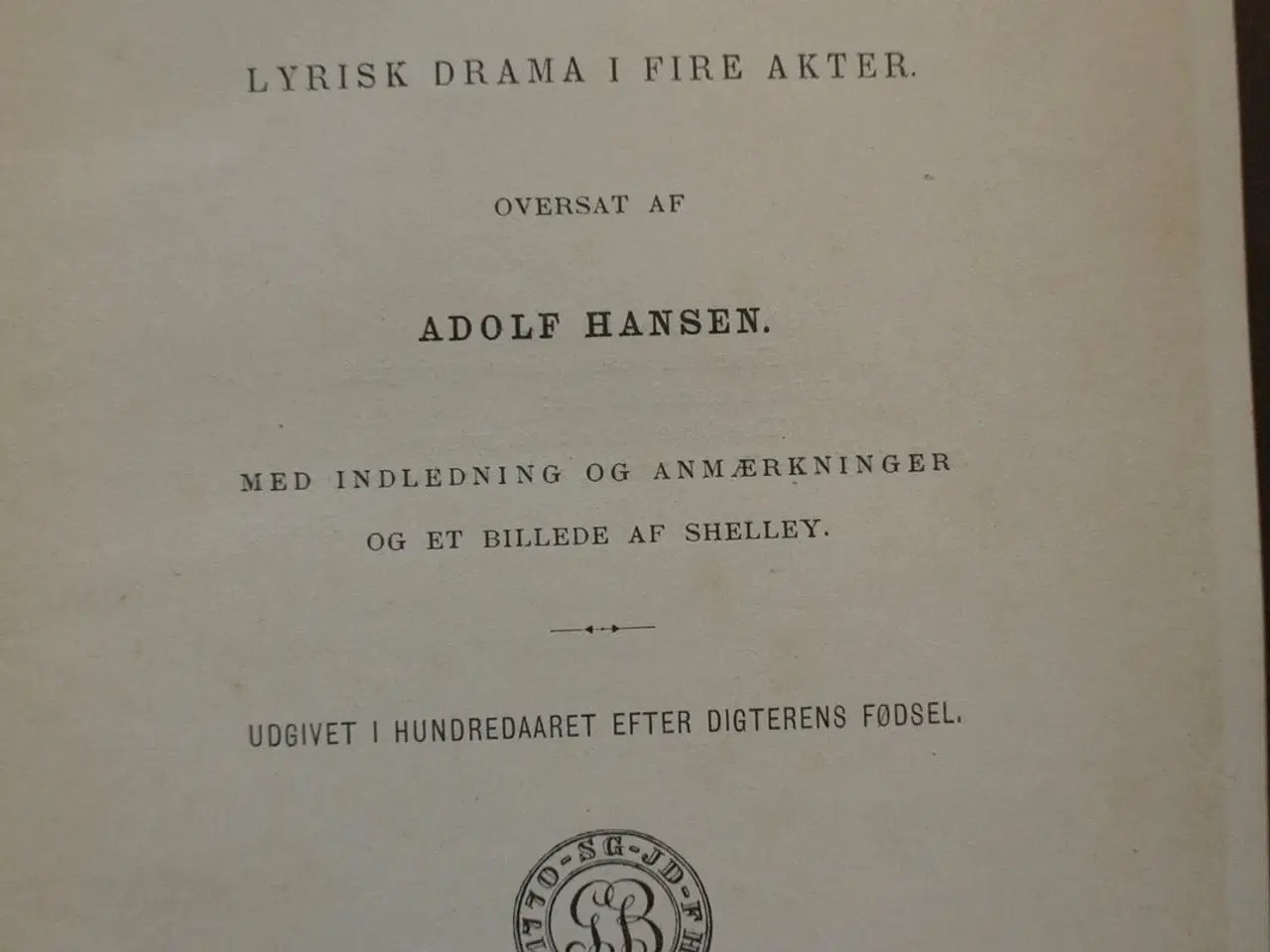 Billede 2 - den løste prometheus - lyrisk drama i fire akter, 