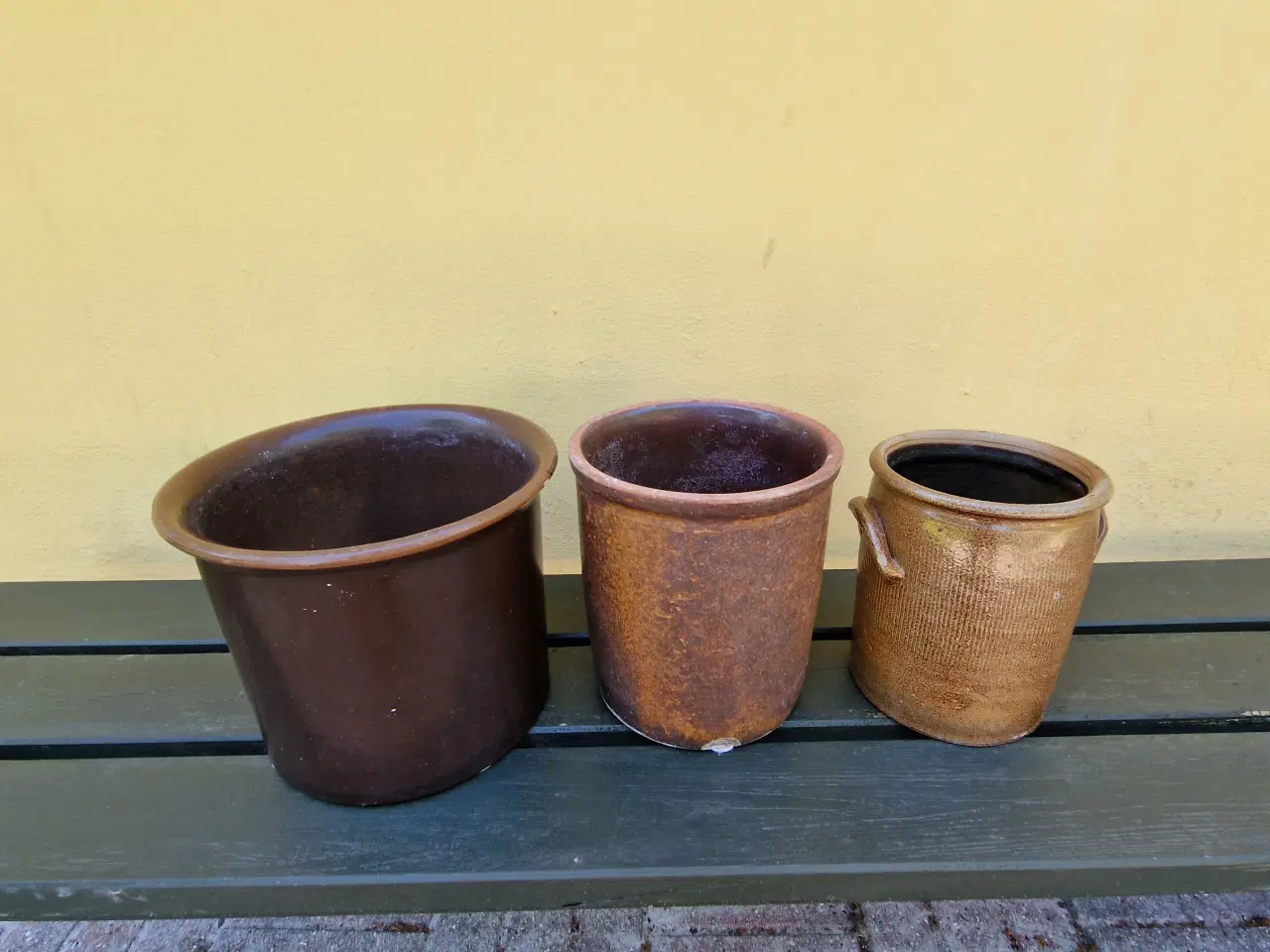 Billede 1 - 3 stk. lerkrukker