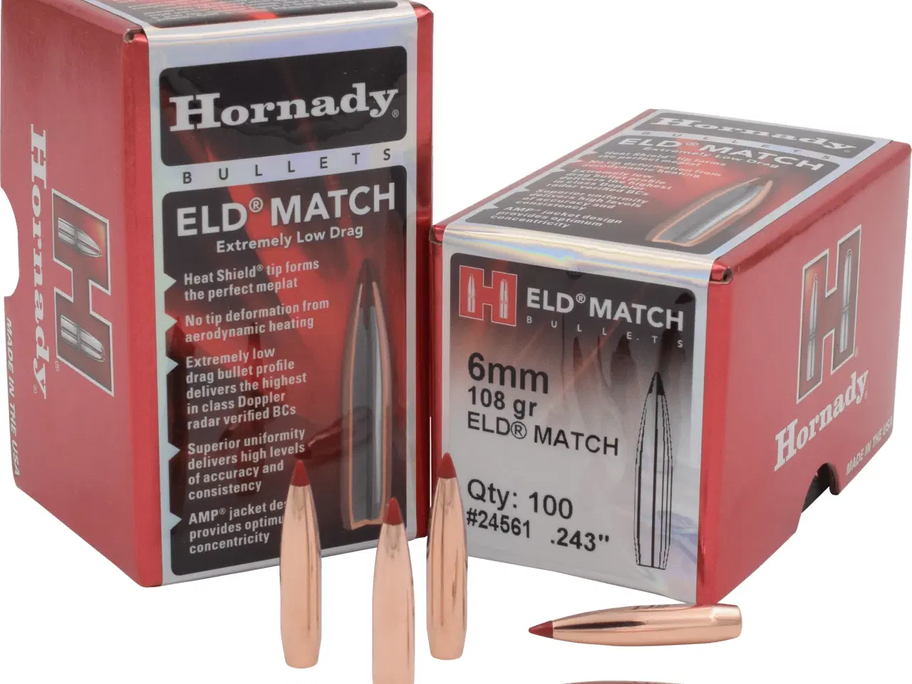 Billede 1 - 2000stk. Hornady ELD-M 6mm. 108grains