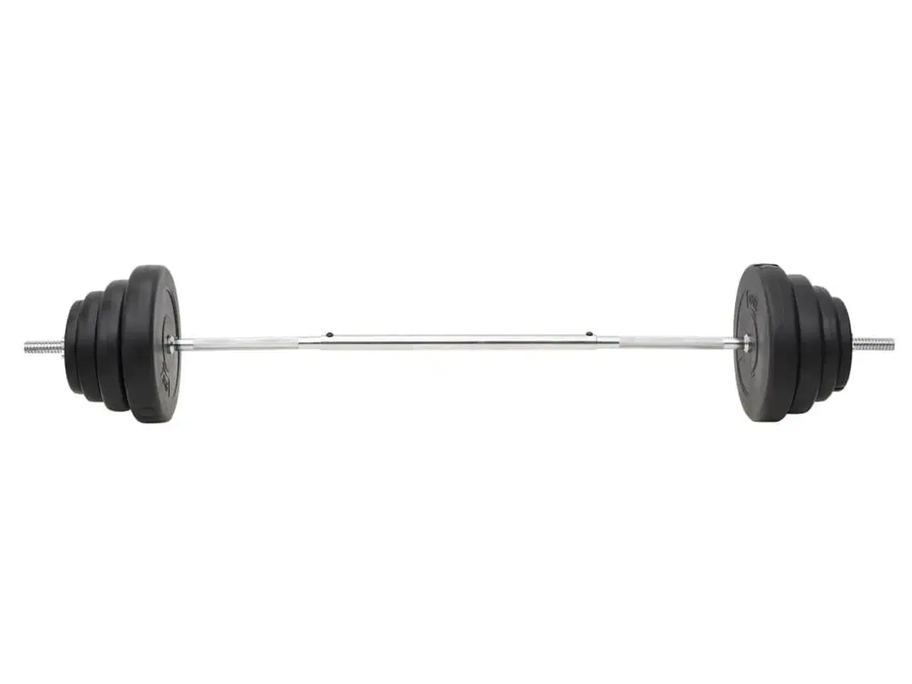 Billede 5 - Vægtstang og håndvægt med skiver 120 kg