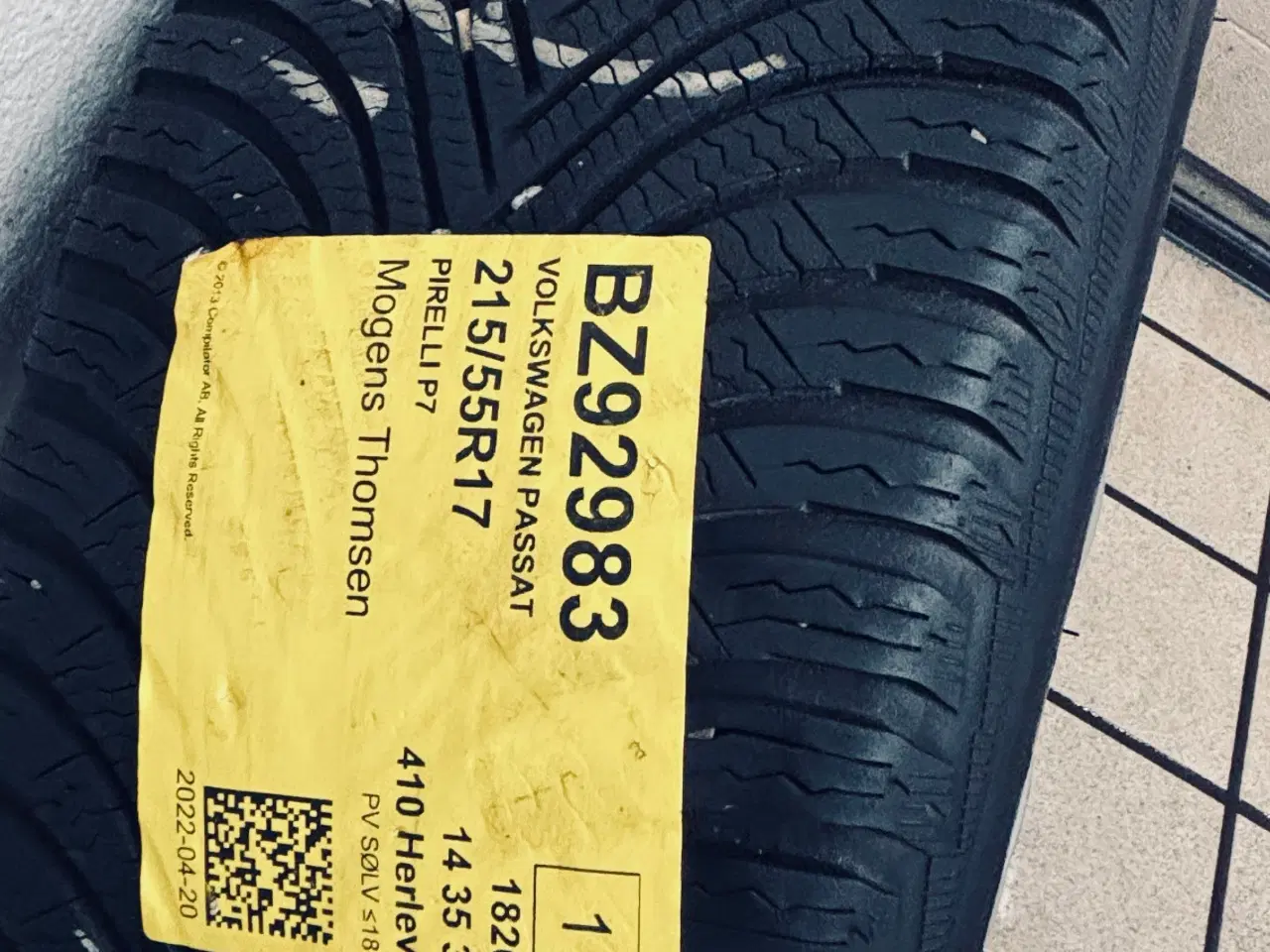 Billede 2 - Sælger alufælge med Michelin vinterdæk – 225/50 R1