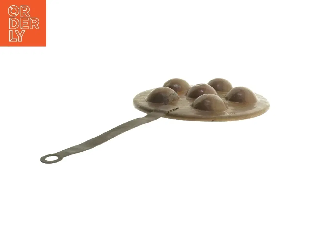 Billede 2 - Antik kobber æbleskivepande (str. Ø 24,5 cm)