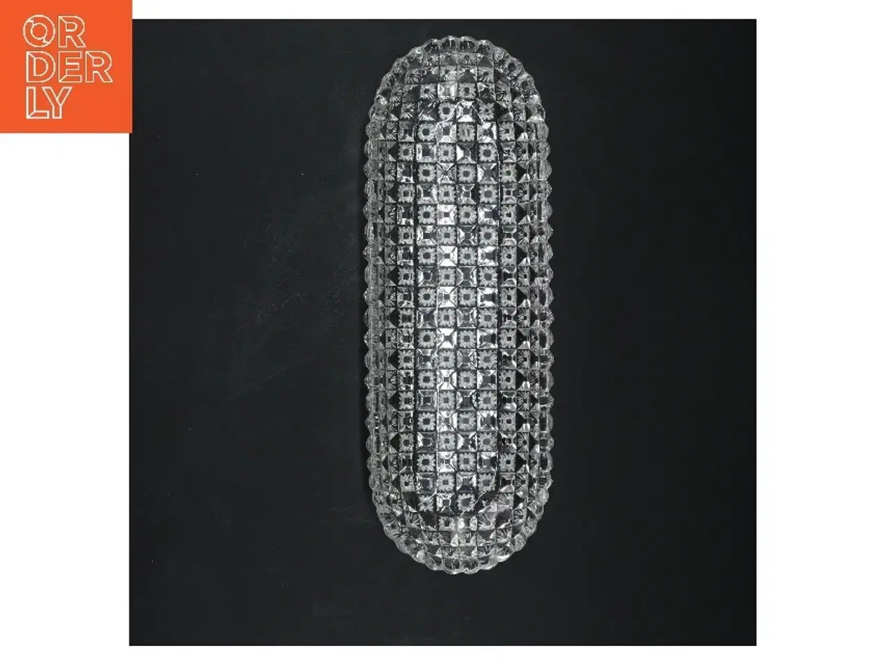 Billede 1 - Glasfad med mønster (str. 25 cm)