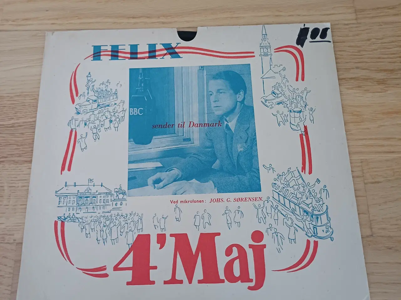 Billede 1 -  Vinylplade med frihedsbudskabet.  Kom med et bud.
