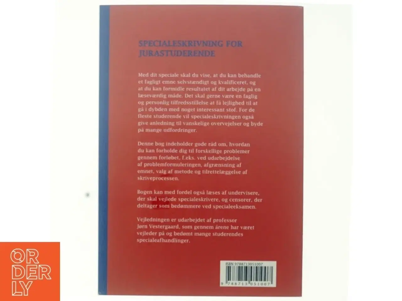 Billede 3 - Vejledning for specialestuderende på de juridiske kandidatuddannelser af Jørn Vestergaard (Bog)