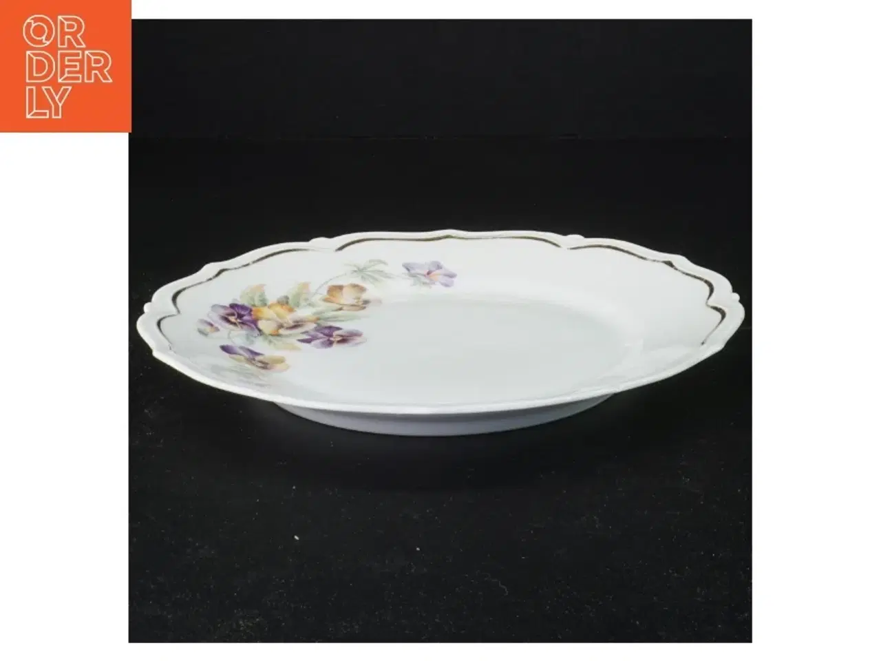 Billede 3 - Vintage porcelænstallerkener med blomstermotiv fra Bavaria (str. Diameter 21 cm)