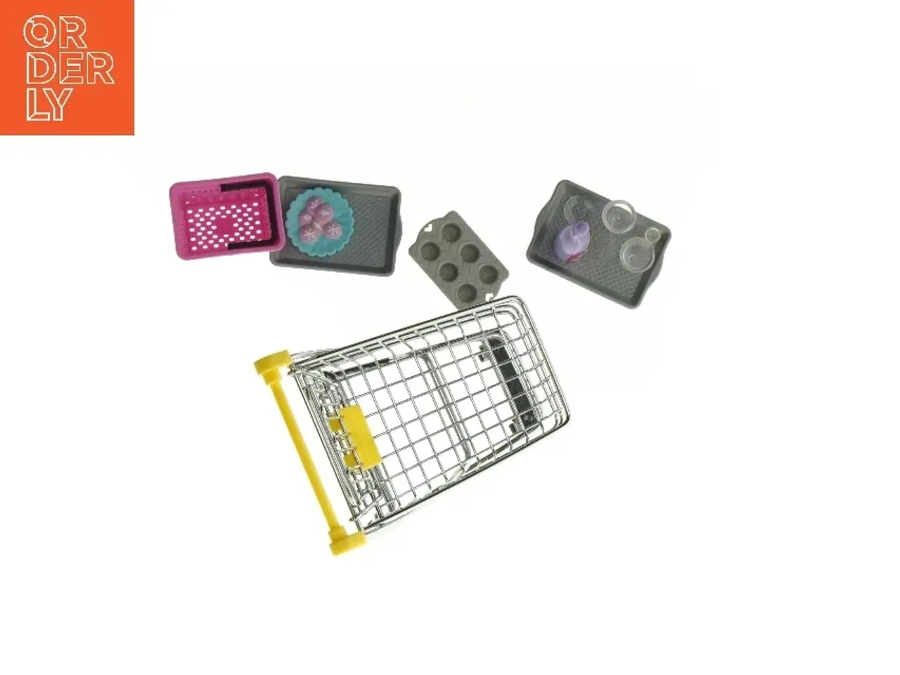 Billede 3 - Barbie indkøbsvogn og tilbehør (str. 13 cm)