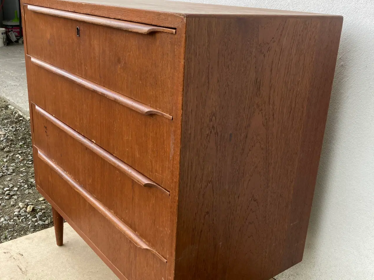 Billede 3 - Teak kommode med 4 skuffers
