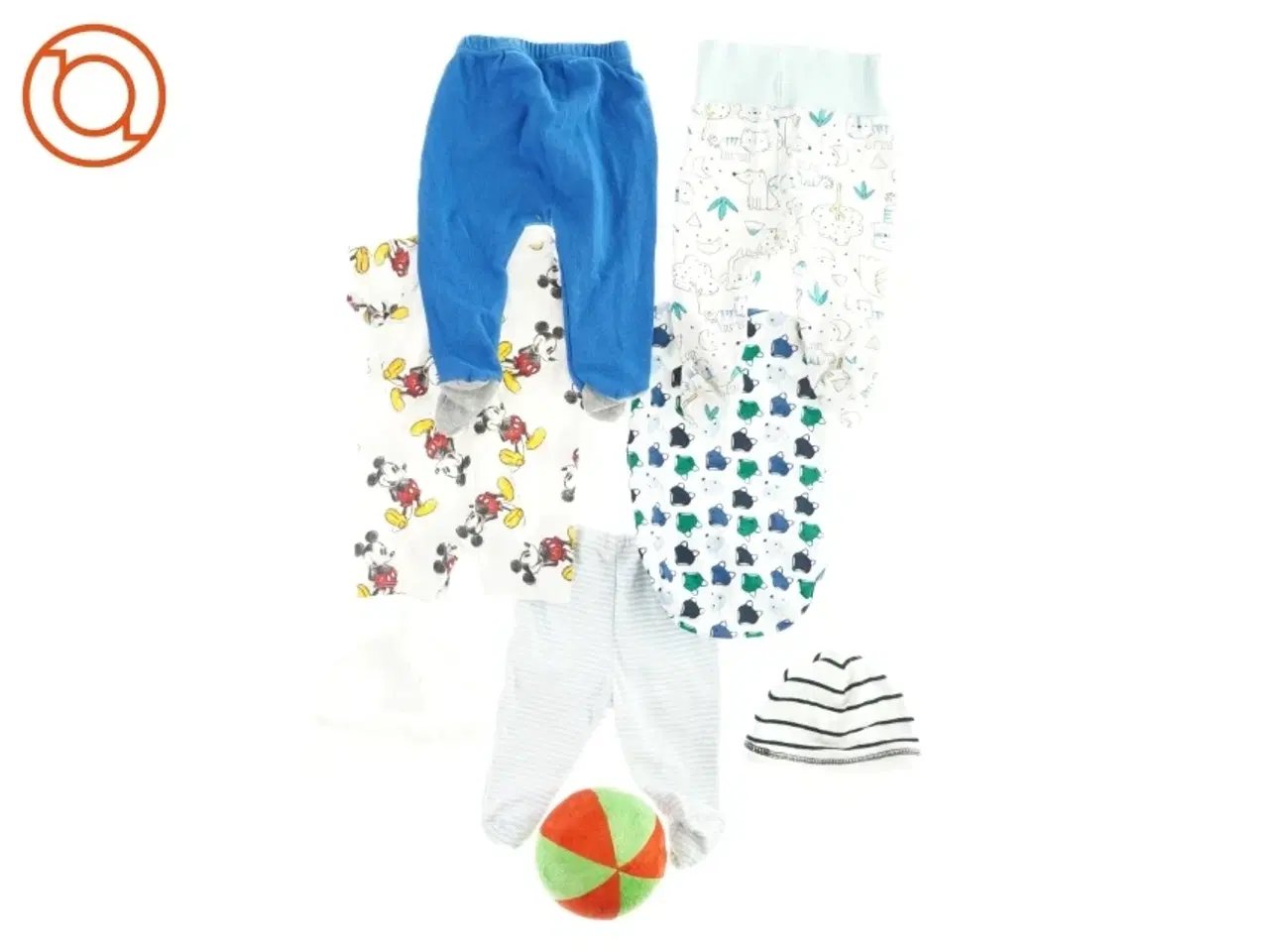 Billede 2 - Babytøj, 3 bukser, 2 bodystockings, 2 huer og en bold