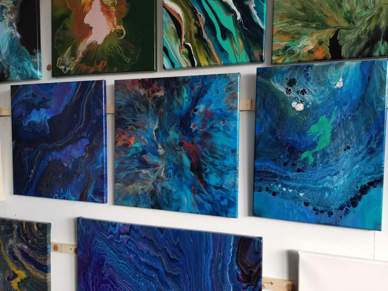 Billede 3 - Akryl malerier i Fluid Art