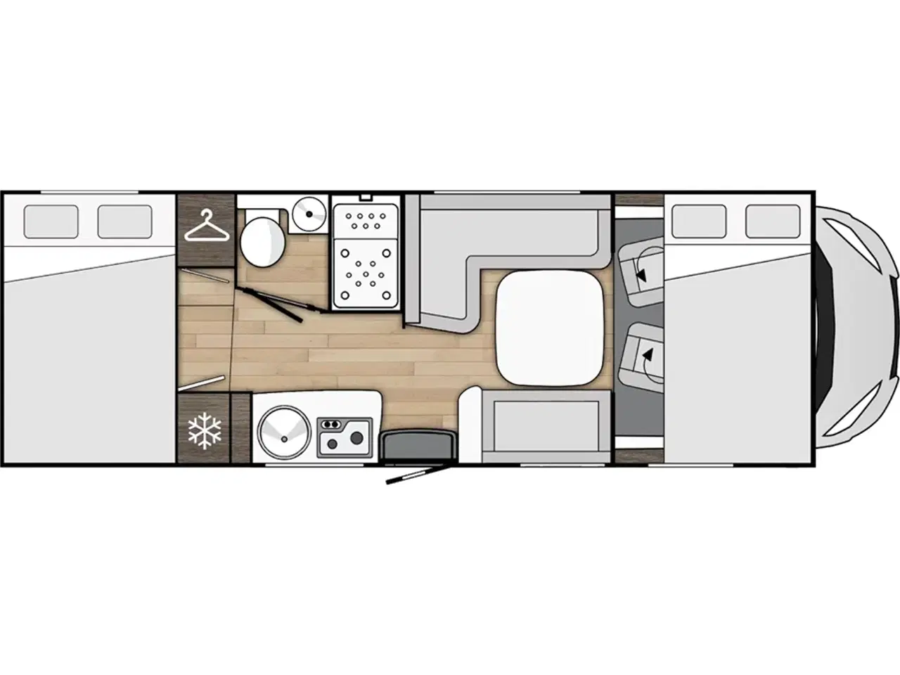 Billede 2 - 2026 - Benimar Sport   Automatgear. Dieselfyr. 12V kompressor køl.  200W solcelle. Markise. Tv. 5 selepladser. Batteri. Helårsdæk. p-sensor for og bag. Bakkamera.