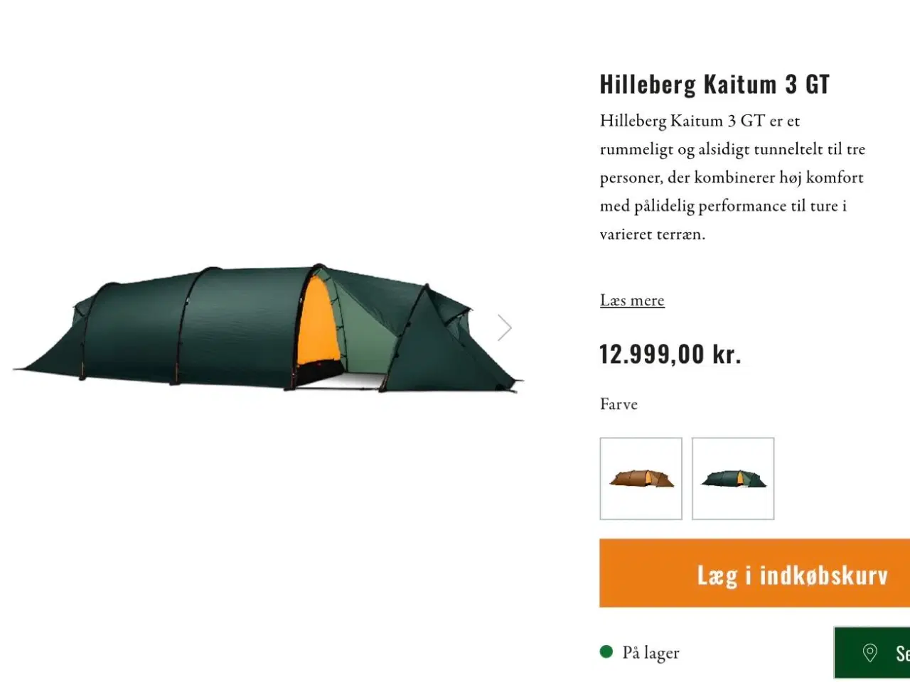 Billede 1 - Telt Hilleberg Kaitum 3 GY