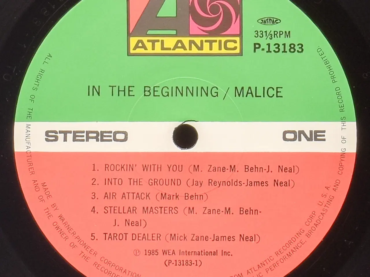 Billede 6 - Malice - In The Beginning - JAPAN 1985 - EX/EX