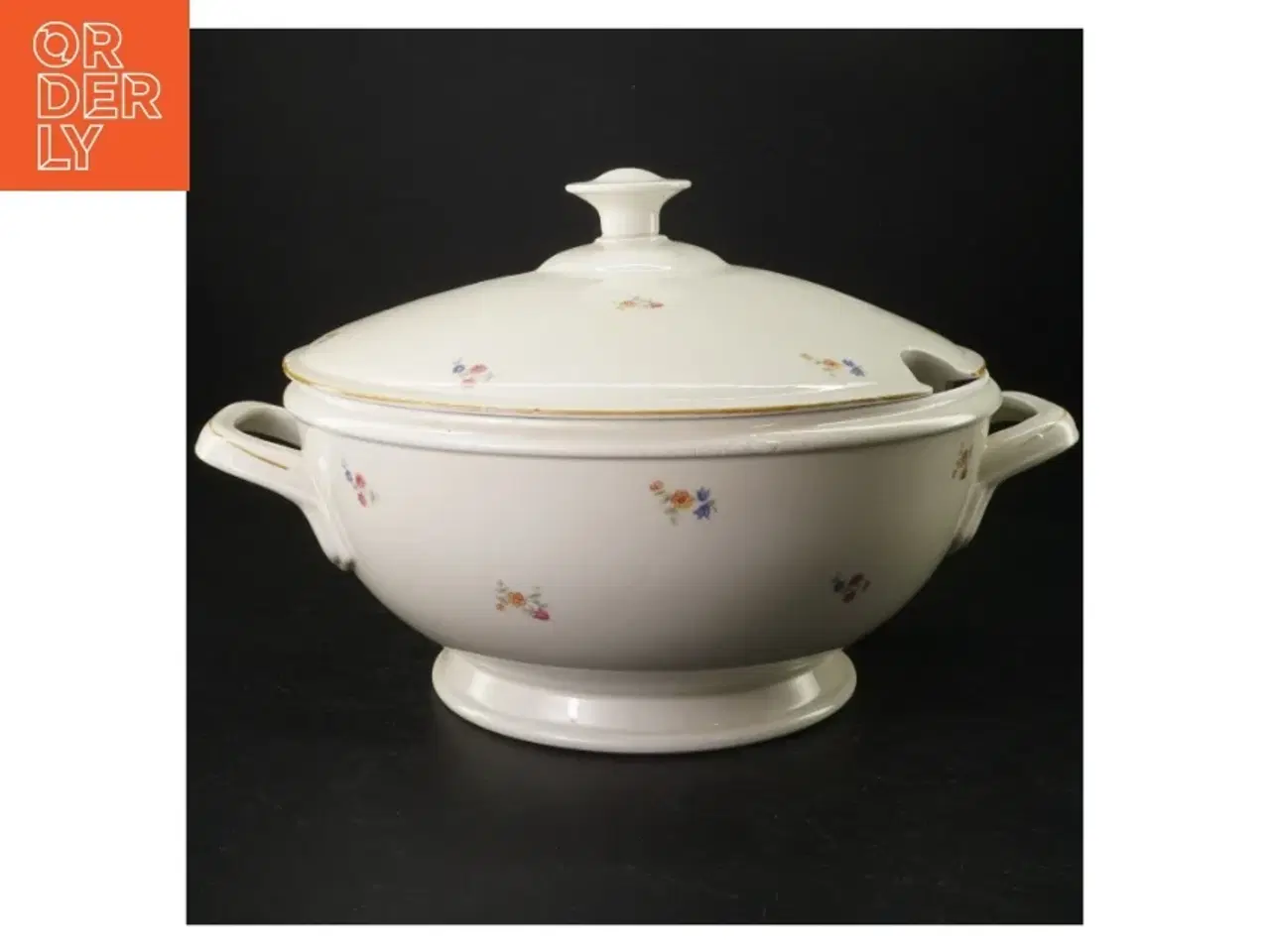 Billede 1 - Porcelænssuppegryde med låg fra Rieber (str. Ø. 25 cm. h. 19 cm)