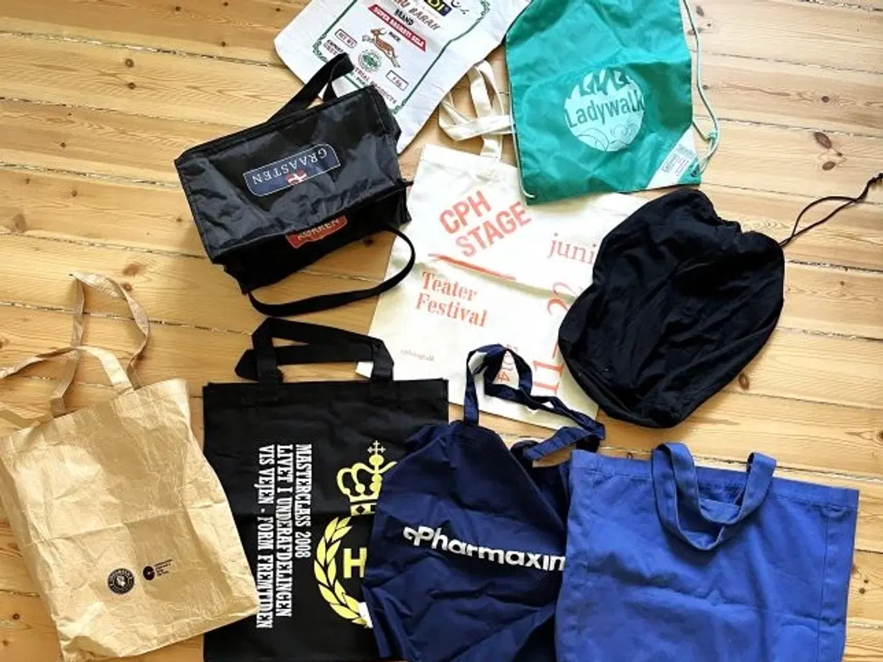 Billede 1 - 9 forskellige indkøbsnet / muleposer fra 20 kr.