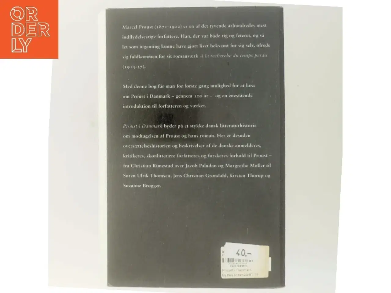 Billede 3 - Proust i Danmark af Neal Ashley Conrad Thing (Bog)