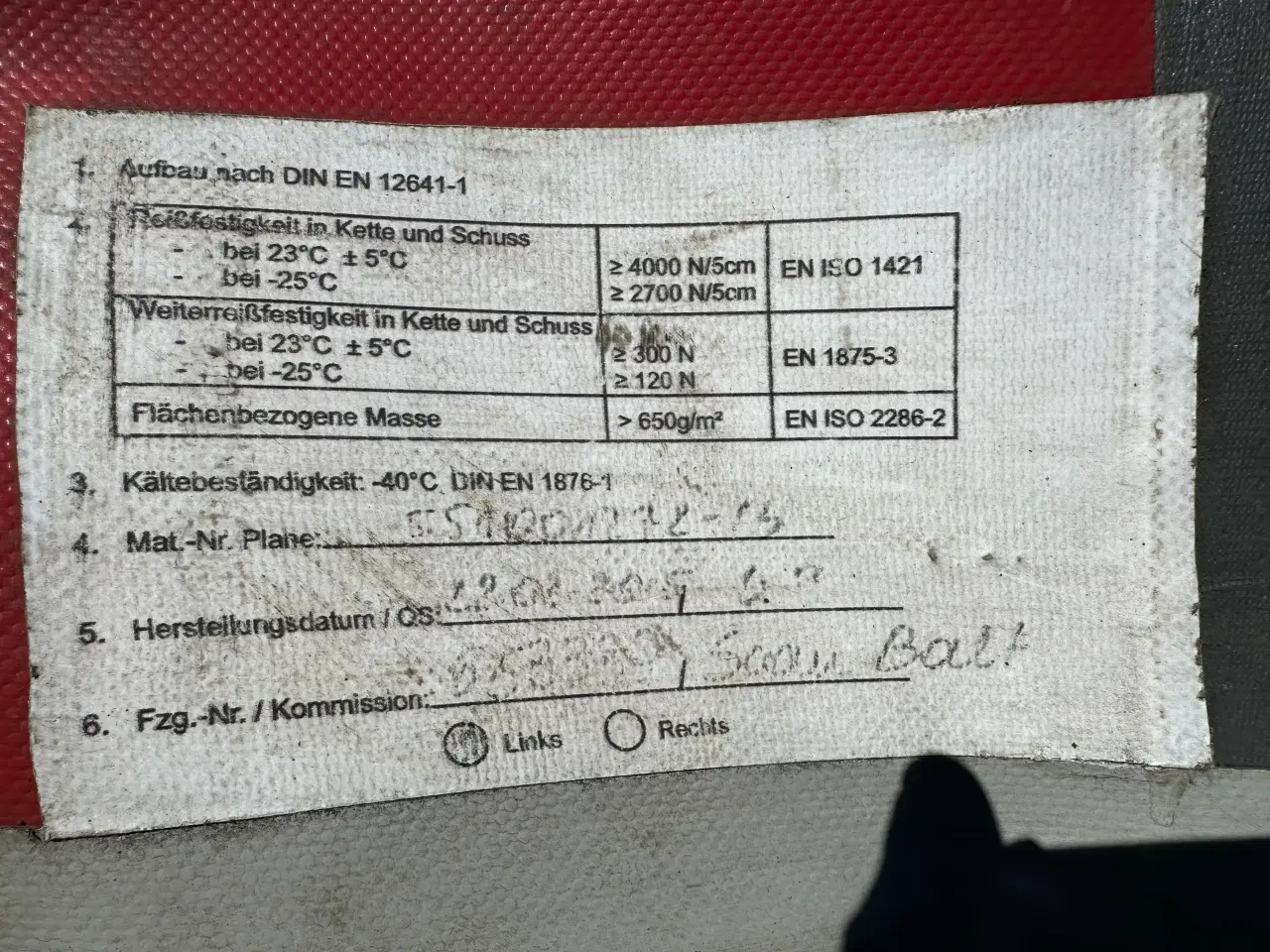 Billede 5 - Presenning fra lastbil sættevogn