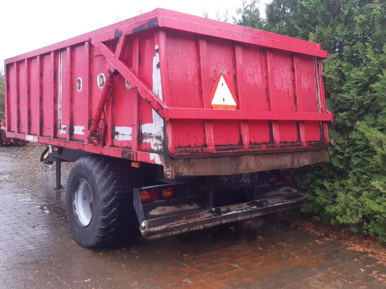 Billede 3 - Hvamø tipvogn med stor dækmontering