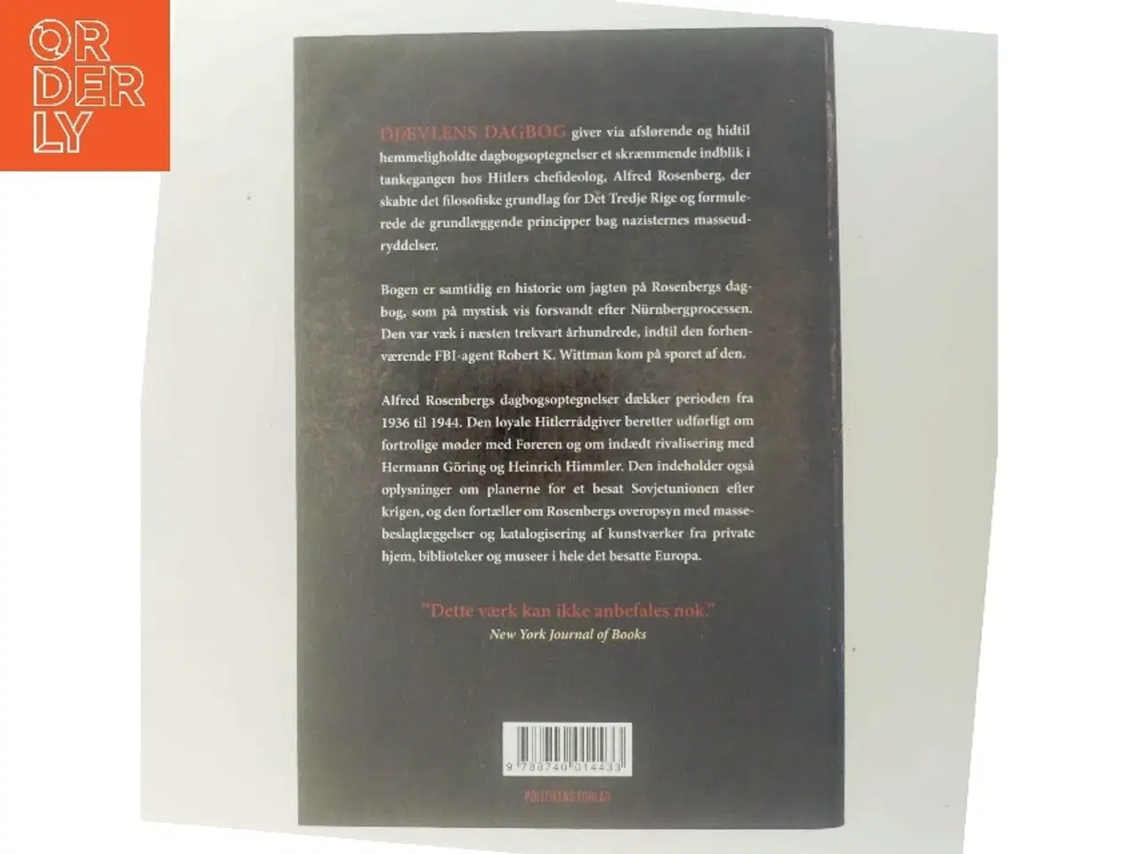 Billede 3 - Djævlens dagbog : Alfred Rosenberg - Hitlers chefideolog og hans hemmelige optegnelser af David Kinney (Bog)