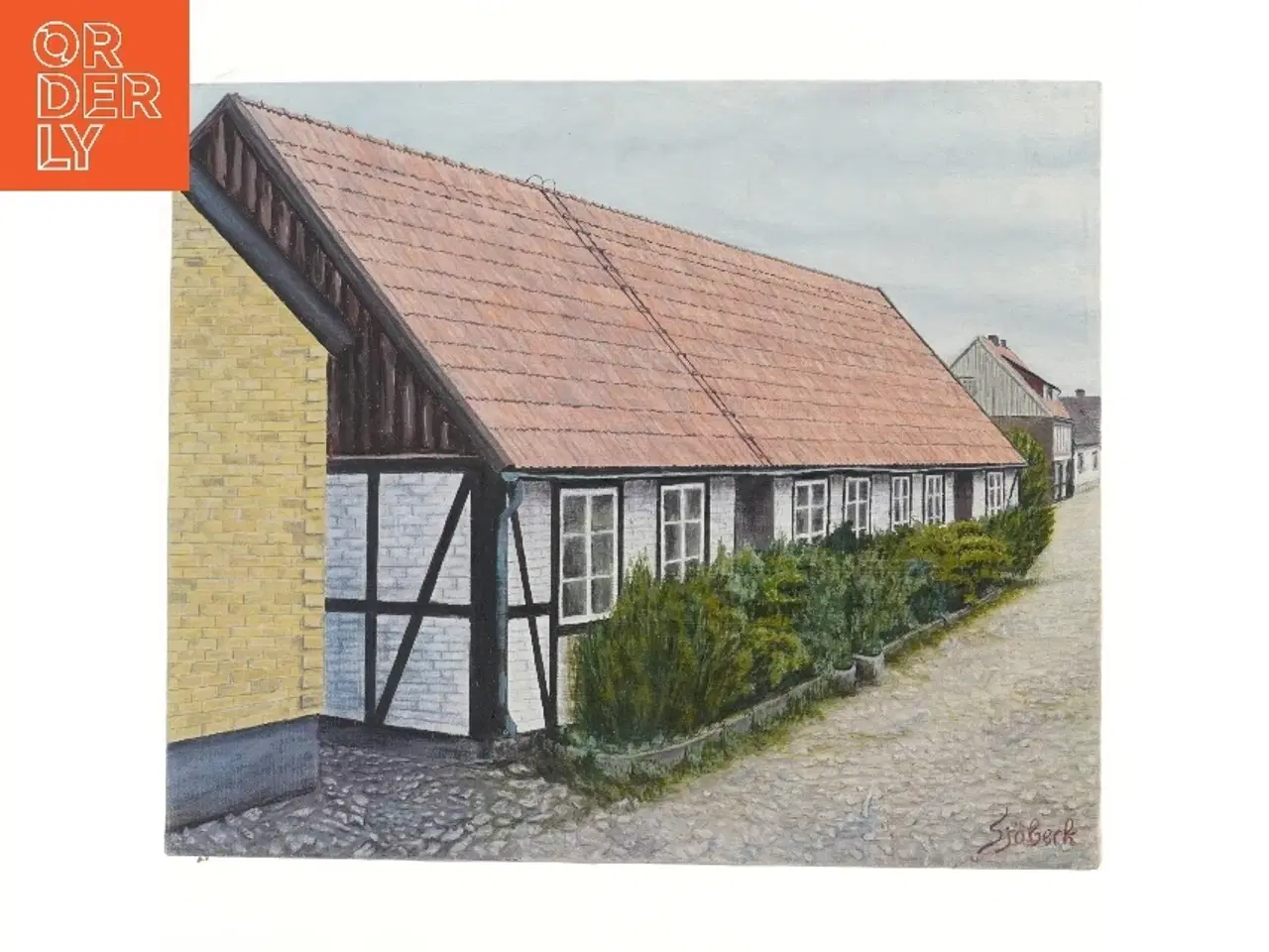 Billede 1 - Maleri af hus fra Sjbeck (str. 56x46,5 cm)